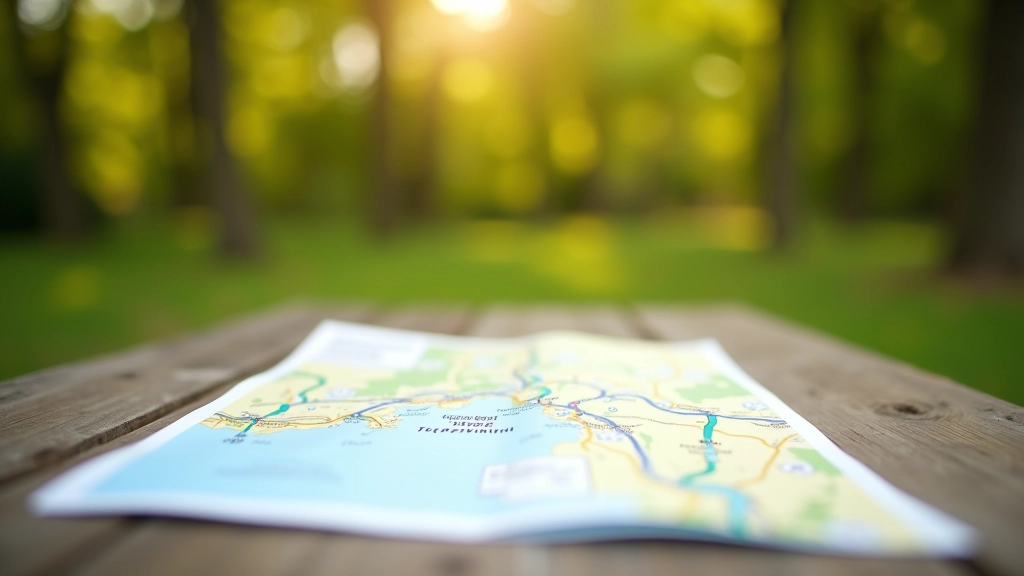 Cycling route maps and planning materials for greenway paths